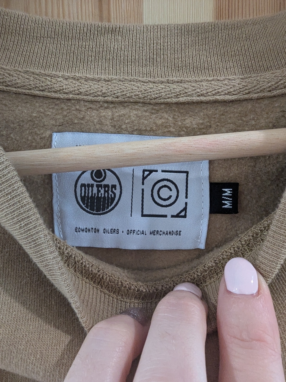 Oilers Olive Green Graphic Sweatshirt - Picture 7 of 7